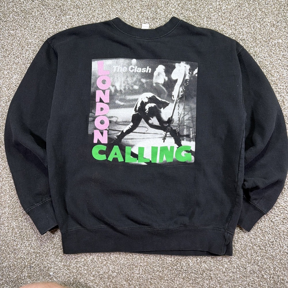 London Calling The Clash Sweatshirt Official Merch Licensed Size Medium Black